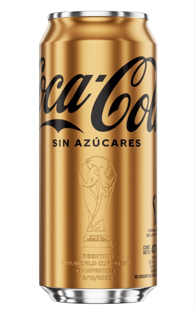 La nueva lata dorada de Coca-Cola en homenaje a nuestros Campeones del Mundo
